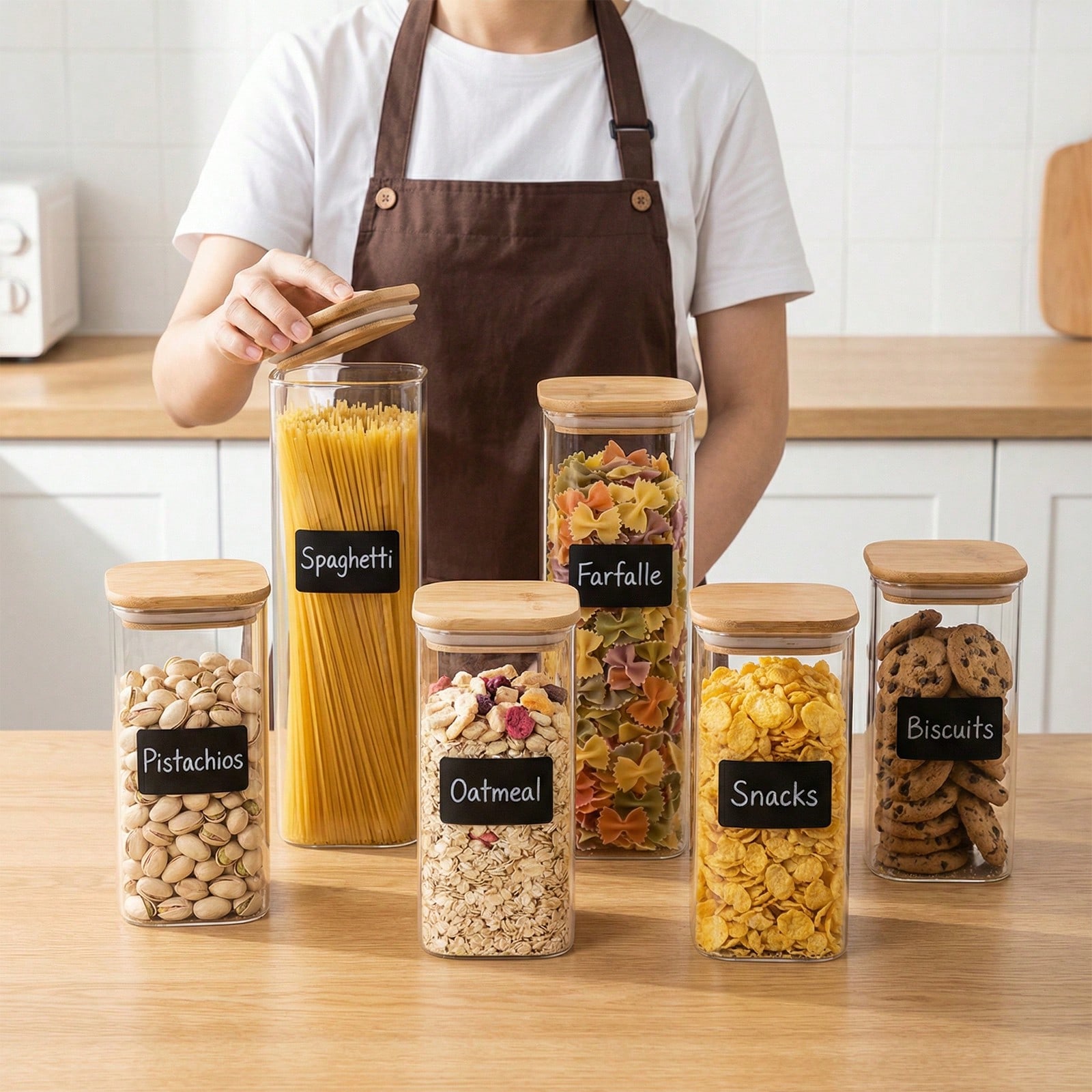 Kitchen Baking Supplies - Contenants de stockage alimentaire en verre