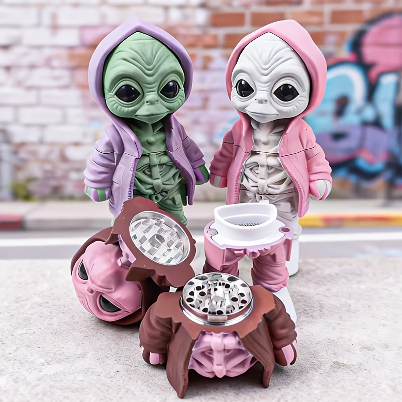 Kitchen Baking Storage - Moulin à herbes amusant Alien, broyeur
