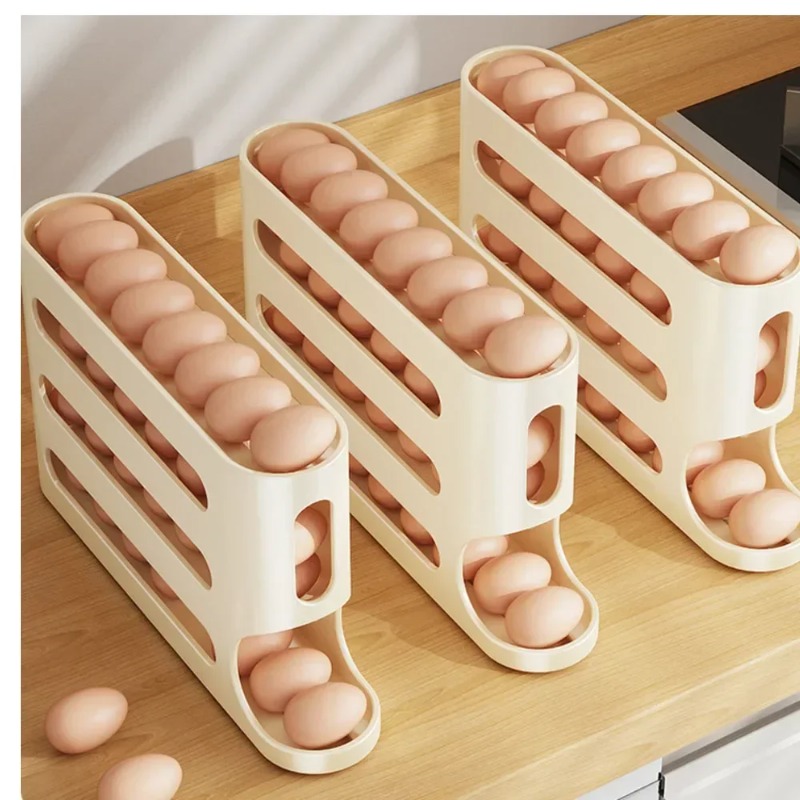 Kitchen Baking Tray Organizer - Support à œufs automatique à 4