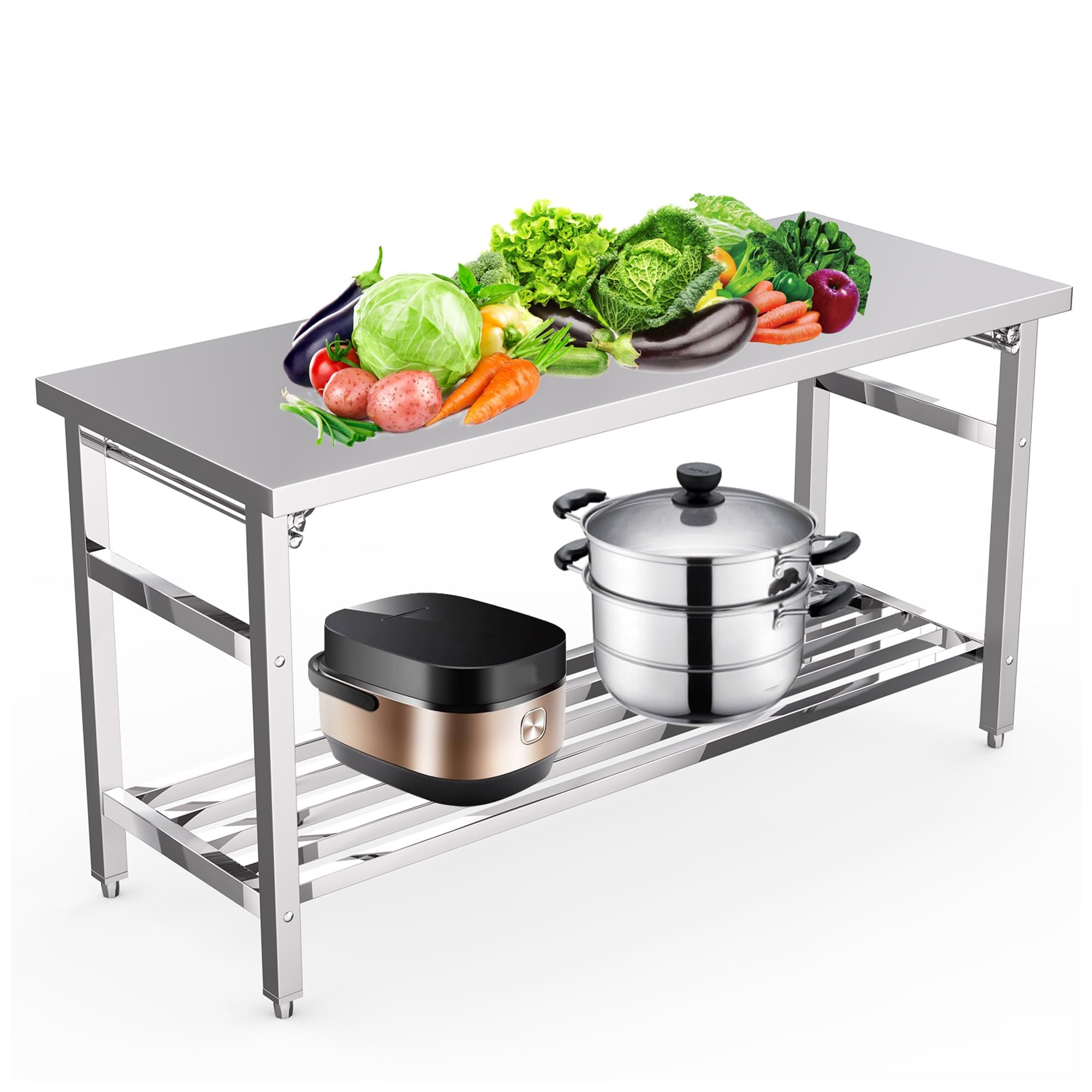 Kitchen Up - Table de préparation pliable en acier