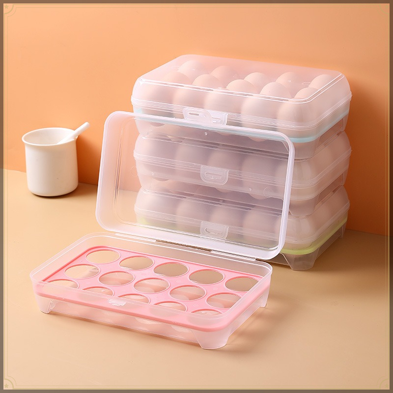 Kitchen Baking Tray Organizer - Boîte de rangement pour œufs, 15