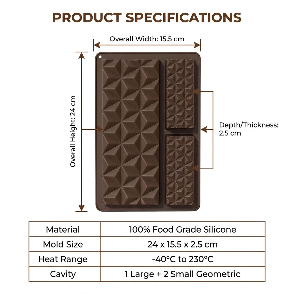 Moule à chocolat en silicone 2 - Kitchen And Baking Tools avis et prix