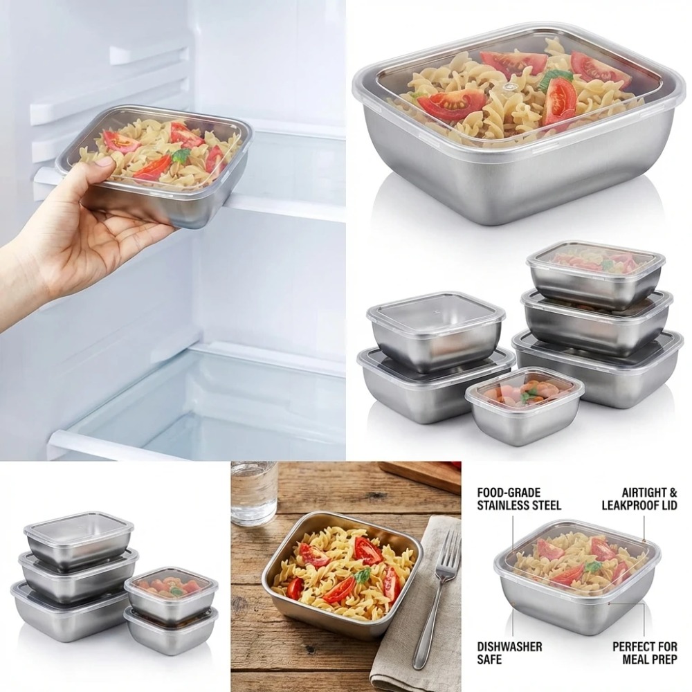 Lot de 6 boîtes de conservatio - Kitchen Baking Tray Organizer avis et prix