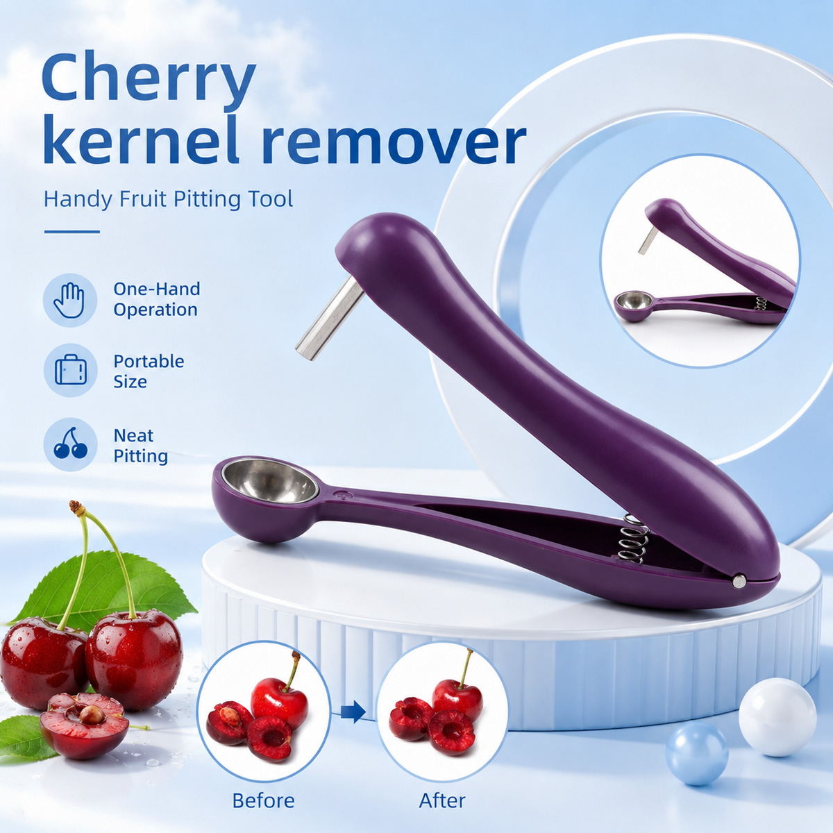 Décortiqueur de cerises manuel - Kitchen And Baking Tools avis et prix